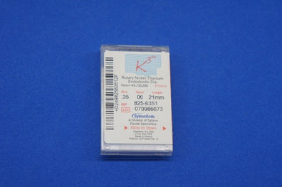 SybronEndo 825-6351 K3 Rotary Nickel Titanium Endodontic File 0.35 ~ 6 pieces